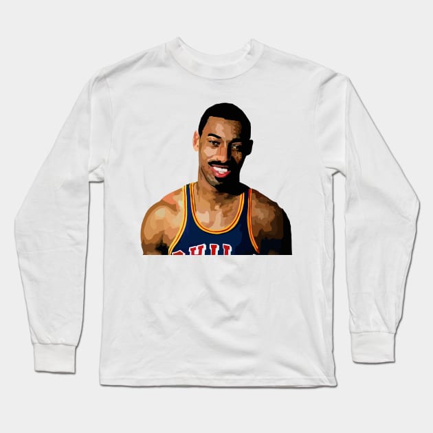 Wilt Chamberlain of the Philadelphia Warriors Long Sleeve T-Shirt by ActualFactual